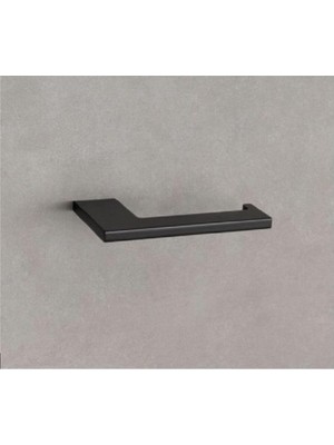 System Plaın Tuvalet Kağıtlığı Siyah Renk 15X80X154 mm