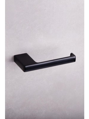 System Flat Tuvalet Kağıtlığı Siyah Renk 67X21X151 mm