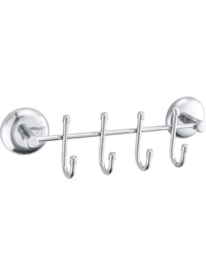 Feyzayapı Metal 4'lü Banyo Lavabo Vidalı Askılık Sağlam Aparat Krom Askılık Elbise Havlu Asma Askı