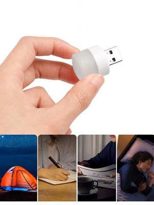 Neo Vista Mini USB LED Gece Lambası - Powerbank ve Laptop Uyumlu Ortam Işığı (5, Gün Işığı)
