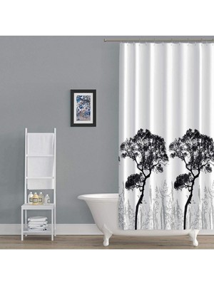Tropik Banyo Duş Perdesi 3391 Çift Kanat 2X120X200