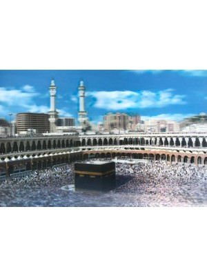Renas Store 5d Elmas Boyama Ekstra Çözünürlüğe Sahip Kabe Resmi Mekke Tablosu 40X60 cm