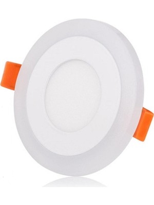 Ucuz Geldi 2 Adet Çift Renkli Hero LED Panel 3+3 Watt Dış Çapı 10 cm Mavi-Beyaz Iki Renkli Tavan Spot Lambası