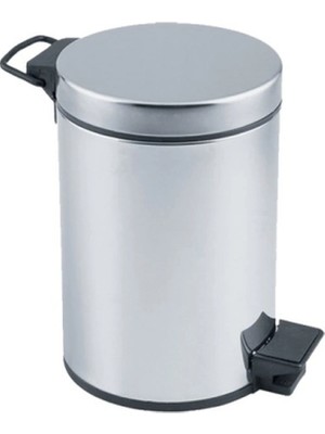 Renas Store Pedallı 3lt Krom Metal Çöp Kovası BX40