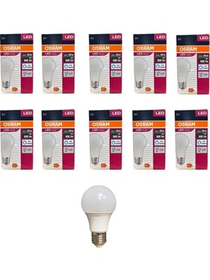 Osram 8.5 Watt LED Ampul 6500K Beyaz E27-10 Adet