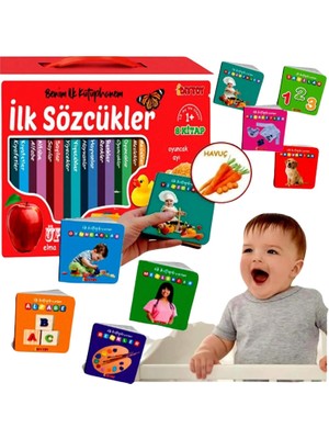 Oyuncak Ilk Bebek Kütüphanem 8'li Kitap Set 1-Alfabe 2-Sayı 3-Renk 4-Hayvan 5-Meslek 6-Yiyecek 7-Kıyafet 8-Oyuncaklar