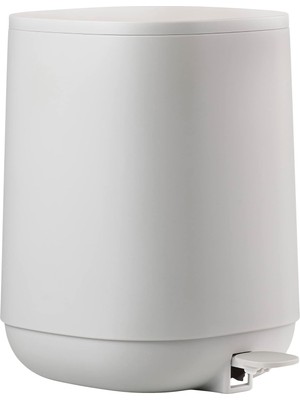 Zone Denmark Time Banyo Için Çöp Kutusu, Küçük Kozmetik Kovası, Kapaklı Çöp Kutusu, Çap 20,8 Cm, Yükseklik 27,5 Cm, Kapasite 3 Litre, Yumuşak Gri