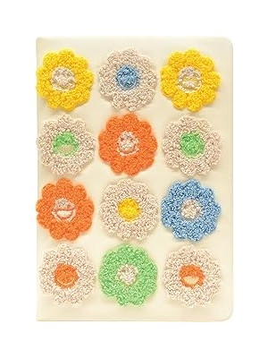 Renas Store Mynote A5 Çiçek Nakışlı Defter Krem 80 Yp Küçük Çiçek
