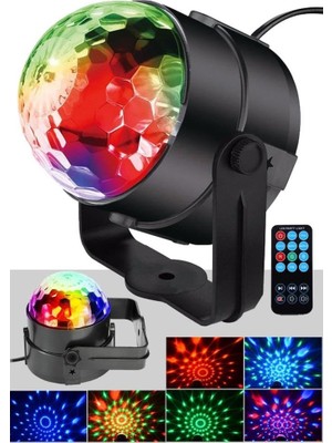 Quenlite QX-135 Mini LED Magic Disko Işığı Sahne Top Işık Sese Duyarlı Eğlence LED Işık