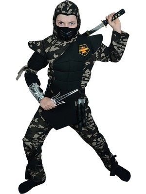 Moontime Alaçatı Erkek Çocuk Ninja Kostümü Komando