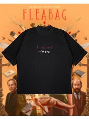 Tarzsokak Fleabag Baskılı Oversize Unisex Pamuklu Nefes Alan Kalın Kumaşlı