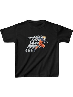 Tarz Yeri Çocuk Unisex Baskılı T-Shirt - Siyah