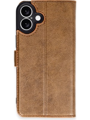 Fırsatkolik iPhone 16 Plus Kılıf Trend S Plus Kapaklı Kılıf - Taba