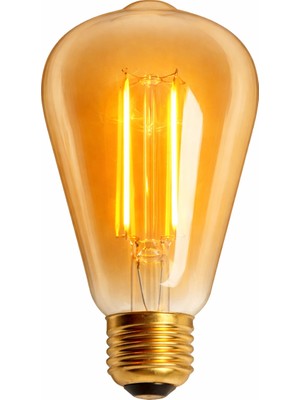 Techora Sale 1 Adet Cata Ct 4350 LED Rustik Ampul 4W Amber Işık E27 Duy