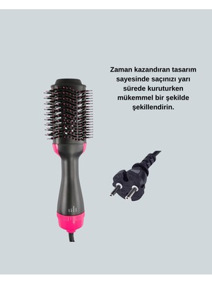 Fırsatkolik Mey Ithalat® Kurutmalı Saç Şekillendirici Fönlü Fırça 1200 Watt Güç