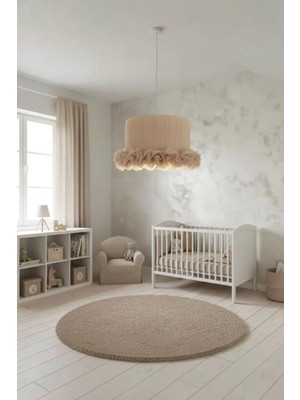 Elizim Home Lighting Lalina Tütü Avize – Çocuk ve Bebek Odası Balerin Cappuccino Tül Sarkıt Avize