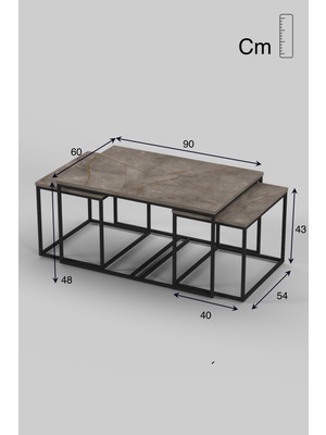 Ulu Pazarlama Flora Sehpa Seti Gordion 4'lü