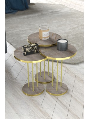 Bezos Gold Terra Zigon Çam Kahverengi 3'lü