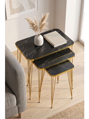 Ulu Pazarlama Gold Tel Zigon Siyah 3'lü