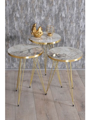 Ulu Pazarlama Zigon Sehpa Gold Efes Tel