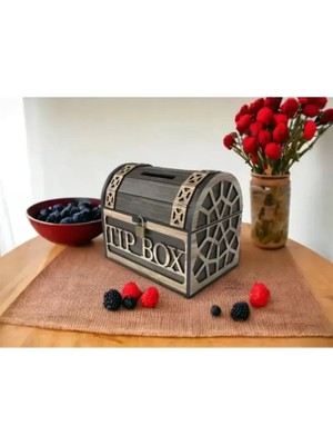 Bezos Klitli Tip Box Bahşiş Kutusu Kumbara Sandık Tipi Tipbox