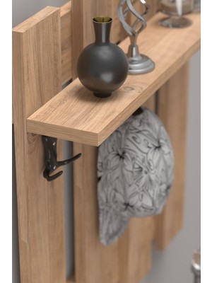 Ulu Pazarlama Country Duvar Askılığı Kahverengi 60 cm