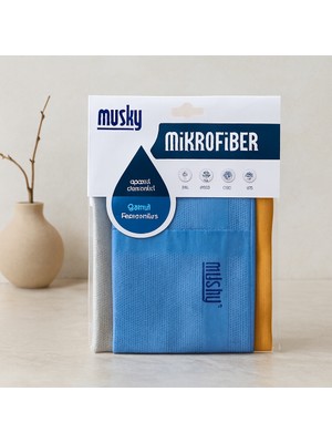 Bezos Mikrofiber Temizlik Bezi 3lü (40X60 Cm) - Deterjansız