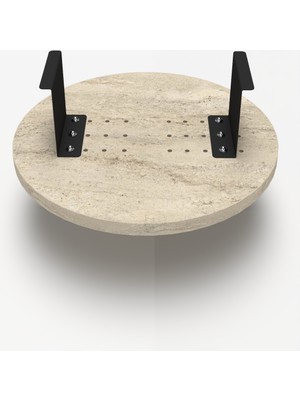 Ulu Pazarlama Koltuk Kolu Yan Sehpa Ekru 34 cm