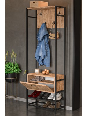Bezos Metal Portmanto Kahverengi 180 cm