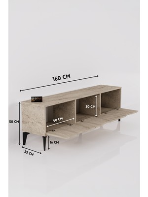 Ulu Pazarlama Royal Tv Sehpası Suntalam Ekru 160X35