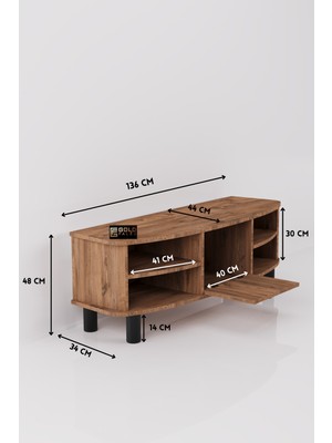 Ulu Pazarlama Vienna Tv Sehpası Suntalam Çok Renkli 136X44