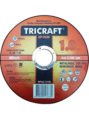 Fırsatkolik Mey Ithalat® Meşem Trıcraft x Plus  115X1X22.23 mm Inox Kesici Taş 10 Adet MEŞEM-3301