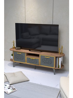 Bezos Mira Gold Tv Ünitesi Kahverengi 160