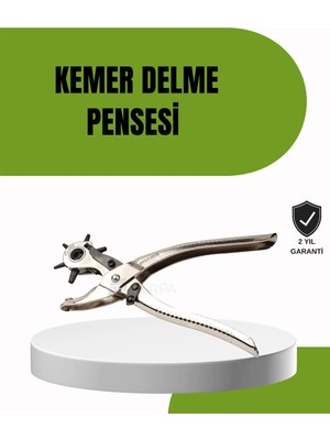 Pazarcan Deride Kemer Çanta Ayakkabı Delme Pensesi 6 Uçlu Döner Başlıklı Tamir Aleti