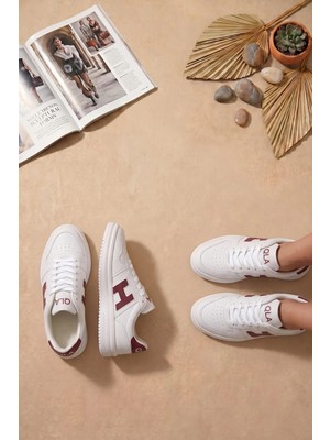 Ayakkabı Fuarı Elit ASQLA1457 Kadın Klasik Sneaker Beyaz