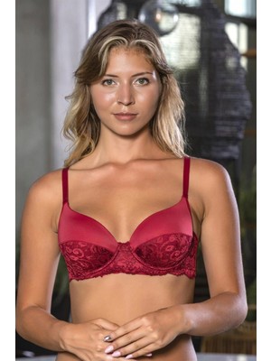 Hace Bazaar Dantel Detaylı Sütyen Bordo