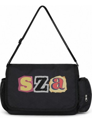 Sevbano Sza Rapper Şarkıcı Baskılı Unisex Okul, Spor, Ofis Çok Amaçlı Postacı Çantası