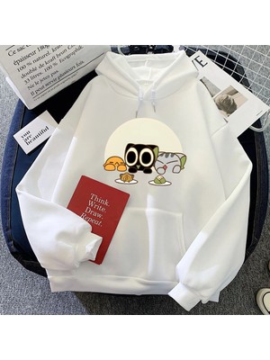 Tarzsokak Beyaz Luo Xiao Hei Kedi Karikatür Kawaii Casu