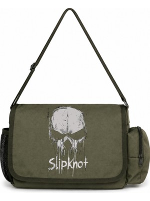 Sevbano Slipknot Rock Metal Müzik Grubu Baskılı Unisex Okul, Spor, Ofis Çok Amaçlı Postacı Çantası