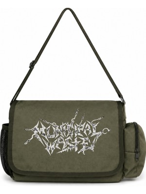 Sevbano Municipal Waste Rock Metal Müzik Grubu Baskılı Unisex Okul, Spor, Ofis Çok Amaçlı Postacı Çantası