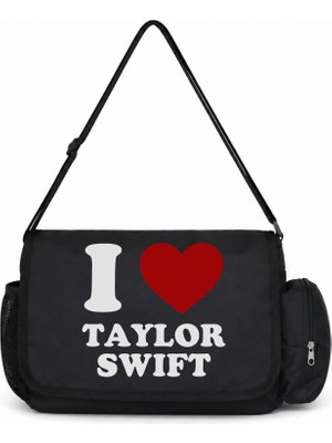 Sevbano Taylor Swift Şarkıcı Baskılı Unisex Okul, Spor, Ofis Çok Amaçlı Postacı Çantası