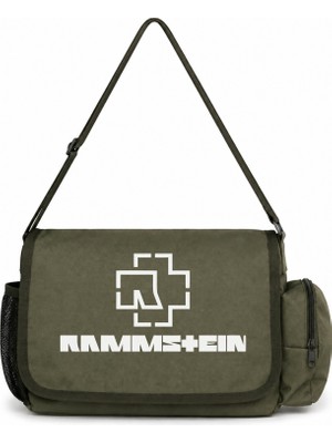 Sevbano Rammstein Rock Metal Müzik Grubu Baskılı Unisex Okul,spor,ofis Çok Amaçlı Postacı Çantası