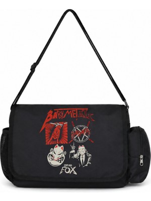 Sevbano Babymetal Rock Metal Müzik Grubu Baskılı Unisex Okul, Spor, Ofis Çok Amaçlı Postacı Çantası