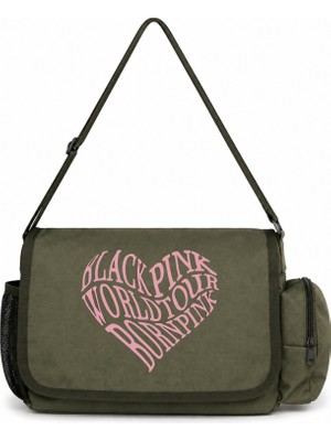 Sevbano Blackpink Müzik Grubu Baskılı Unisex Okul, Spor, Ofis Çok Amaçlı Postacı Çantası