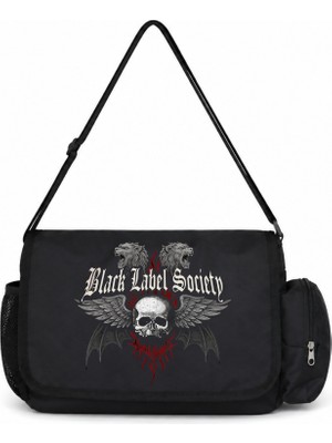 Sevbano Black Label Society Rock Metal Müzik Grubu Baskılı Unisex Okul,spor,ofis Çok Amaçlı Postacı Çantası