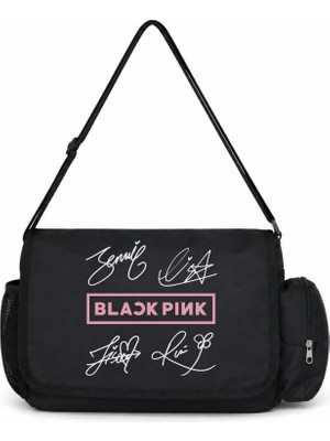 Sevbano Blackpink Müzik Grubu Baskılı Unisex Okul, Spor, Ofis Çok Amaçlı Postacı Çantası