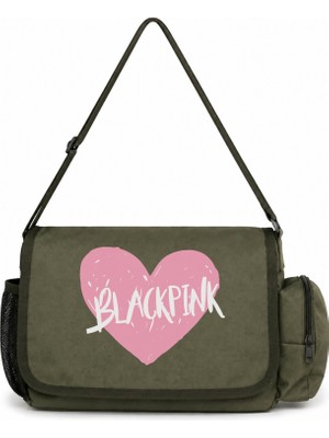 Sevbano Blackpink Müzik Grubu Baskılı Unisex Okul, Spor, Ofis Çok Amaçlı Postacı Çantası