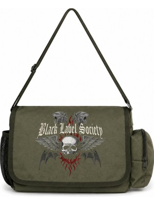 Sevbano Black Label Society Rock Metal Müzik Grubu Baskılı Unisex Okul,spor,ofis Çok Amaçlı Postacı Çantası