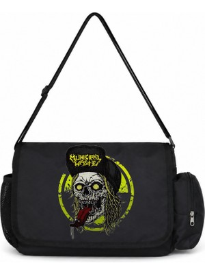 Sevbano Municipal Waste Rock Metal Müzik Grubu Baskılı Unisex Okul, Spor, Ofis Çok Amaçlı Postacı Çantası