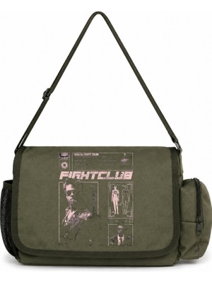 Sevbano Fight Club Tyler Durden Film Baskılı Unisex Okul, Spor, Ofis Çok Amaçlı Postacı Çantası